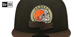 Browns 2022 SALUTE-TO-SERVICE SNAPBACK Black-Brown Hat by New Era - 3rd View