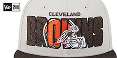 Browns 2023 NFL DRAFT SNAPBACK Stone-Brown Hat by New Era - 3rd View