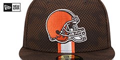 Browns 2024 NFL SIDELINE Brown Fitted Hat by New Era - 3rd View