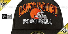 Browns LOW-CROWN ALT 2020 NFL VIRTUAL DRAFT Black Fitted Hat by New Era - 3rd View