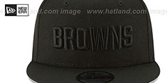 Browns TEAM-BASIC BLACKOUT SNAPBACK Hat by New Era - 3rd View