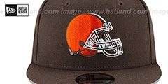 Browns TEAM-BASIC SNAPBACK Brown Hat by New Era - 3rd View