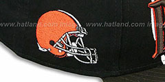 Browns THROUGH SNAPBACK Black-Brown Hat by New Era - 3rd View