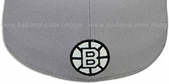 Bruins 2T XL-WORDMARK Grey-Black Fitted Hat by Mitchell and Ness - 3rd View