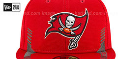 Buccaneers 2021 NFL SIDELINE HOME Red Fitted Hat by New Era - 3rd View