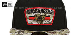 Buccaneers 2021 SALUTE-TO-SERVICE Black-Desert Fitted Hat by New Era - 3rd View