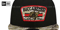 Buccaneers 2021 SALUTE-TO-SERVICE SNAPBACK Black-Desert Hat by New Era - 3rd View