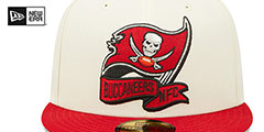 Buccaneers 2022 NFL SIDELINE Cream-Red Fitted Hat by New Era - 3rd View