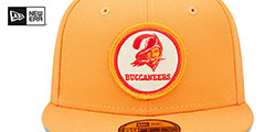 Buccaneers 2022 NFL THROWBACK SIDELINE Orange Fitted Hat by New Era - 3rd View