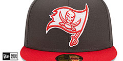 Buccaneers 2T COLOR PACK Charcoal-Red Fitted Hat by New Era - 3rd View