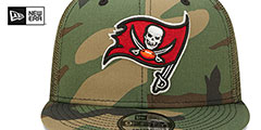 Buccaneers ARMY CAMO TRUCKER Hat by New Era - 3rd View