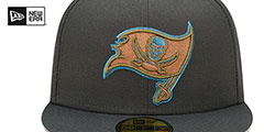 Buccaneers COLOR PACK MULTI Charcoal Fitted Hat by New Era - 3rd View