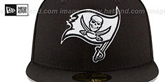 Buccaneers NFL TEAM-BASIC Black-White Fitted Hat by New Era - 3rd View