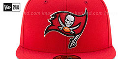 Buccaneers NFL TEAM-BASIC Red Fitted Hat by New Era - 3rd View