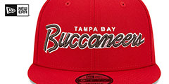 Buccaneers SCRIPT-UP SNAPBACK Navy Hat by New Era - 3rd View