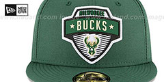 Bucks 2020 NBA TIP OFF Green Fitted Hat by New Era - 3rd View