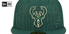 Bucks 2023 NBA DRAFT Green Fitted Hat by New Era - 3rd View