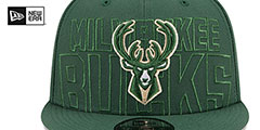 Bucks 2023 NBA DRAFT SNAPBACK Green Hat by New Era - 3rd View