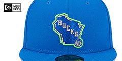 Bucks 23-24 ALTERNATE CITY-EDITION Fitted Hat by New Era - 3rd View