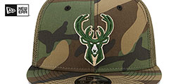 Bucks ARMY CAMO TRUCKER Hat by New Era - 3rd View