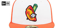 Bisons THEME NIGHT White-Orange Fitted Hat by New Era - 3rd View