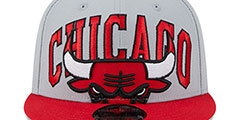 Bulls 2023 TIP OFF SNAPBACK Grey-Red Hat by New Era - 3rd View