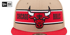 Bulls 2024 NBA DRAFT SNAPBACK Camel-Red Hat by New Era - 3rd View