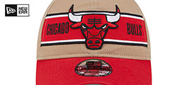 Bulls 2024 NBA DRAFT STRAPBACK Camel-Red Hat by New Era - 3rd View