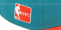 Bulls 2T FASHION Aqua-Orange Fitted Hat by New Era - 3rd View