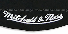 Bulls 2T XL-LOGO Black-Red Fitted Hat by Mitchell and Ness - 3rd View