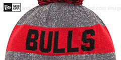 Bulls ARENA SPORT Black-Red Knit Beanie Hat by New Era - 3rd View