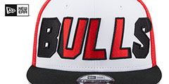 Bulls COLOR BLOCK BACK HALF SNAPBACK Hat by New Era - 3rd View