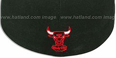 Bulls ILLUSION Black Fitted Hat by New Era - 3rd View