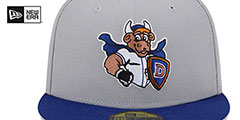 Bulls MILB MARVEL DEFENDERS SIDE-PATCH Grey-Royal Fitted Hat by New Era - 3rd View