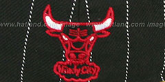 Bulls PIN-SCRIPT Black-Red Fitted Hat by New Era - 3rd View