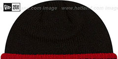 Bulls RIBBED-UP Black Knit Beanie Hat by New Era - 3rd View