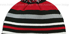 Bulls STRIPEOUT Knit Beanie Hat by New Era - 3rd View