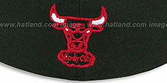 Bulls TECH MARK Black-Red Fitted Hat by New Era - 3rd View