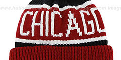 Bulls THE-CALGARY 2 Red-Black Knit Beanie Hat by Twins 47 Brand - 3rd View