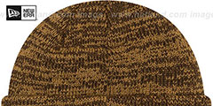 Bulls TONAL TRICK Brown-Wheat Knit Beanie Hat by New Era - 3rd View