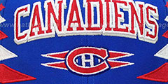 Canadiens 2T DIAMONDS SNAPBACK Royal-Red Adjustable Hat by Mitchell and Ness - 3rd View