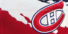 Canadiens PAINTBRUSH SNAPBACK Navy-White-Red Hat by Mitchell and Ness - 3rd View