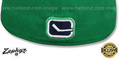 Canucks  SHOOTOUT Green Fitted Hat by Zephyr - 3rd View