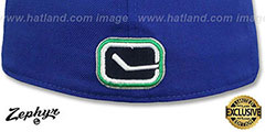 Canucks  SHOOTOUT Royal Fitted Hat by Zephyr - 3rd View