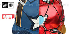 Captain America VS Ironman CHARACTER ARMOR Fitted Hat by New Era - 3rd View