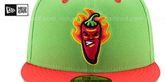 Captains COPA Lime-Red Fitted Hat by New Era - 3rd View