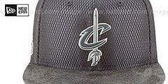 Cavaliers 2017 NBA ONCOURT SNAPBACK Charcoal Hat by New Era - 3rd View