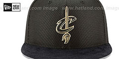 Cavaliers 2017 ONCOURT Black-Gold Fitted Hat by New Era - 3rd View