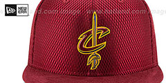 Cavaliers 2017 ONCOURT DRAFT Burgundy Fitted Hat by New Era - 3rd View