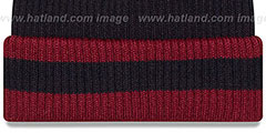 Cavaliers CHILLER FILLER BEANIE Navy-Burgundy by New Era - 3rd View